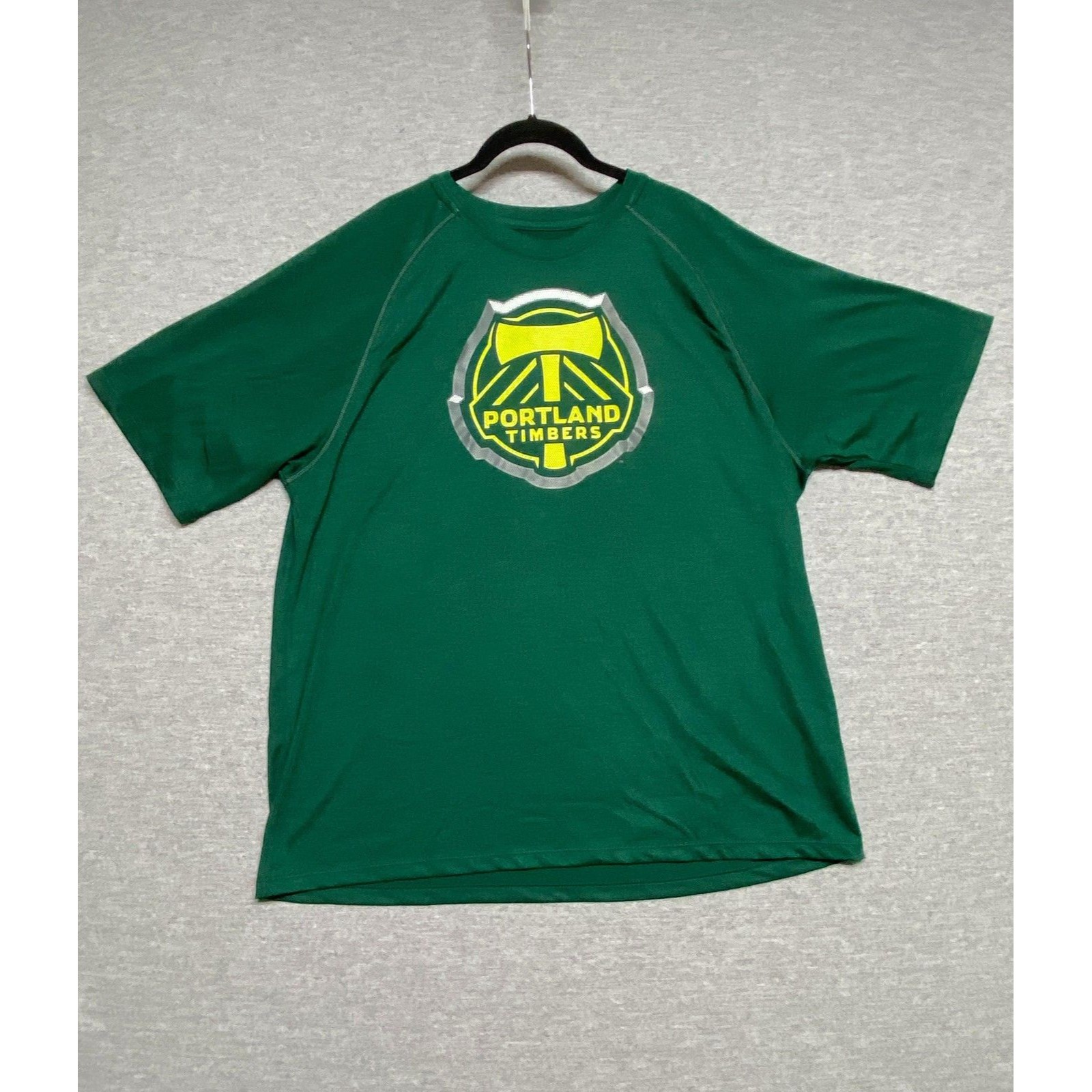 Portland Timbers T Shirt Mens Xl Green Mls Soccer Adidas Climalite Tee Raglan